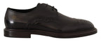 Derby-Schuhe aus schwarzem Leder