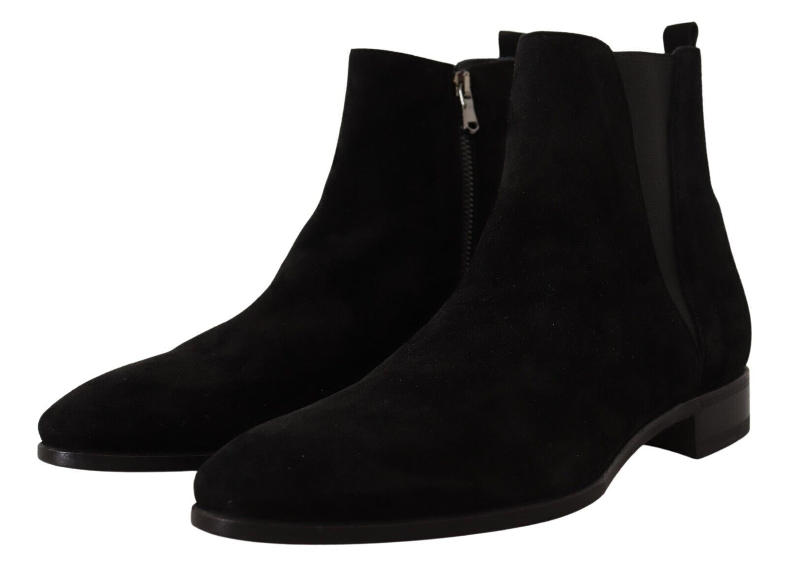Black Suede Leather Men's Chelsea Boots Shoes
