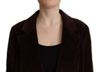 Bordeaux Corduroy Cotton Blazer Oversized Jacket