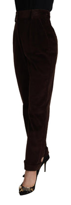 Bordeaux-Cordhose aus Baumwolle mit schmal zulaufendem Bein