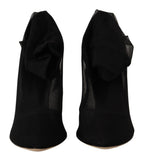 Schwarze Stretch-Tüll-Stretch-Stiefel-Schuhe