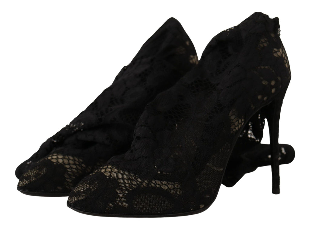 Schwarze Stretchsocken Taormina Schnürstiefel Schuhe