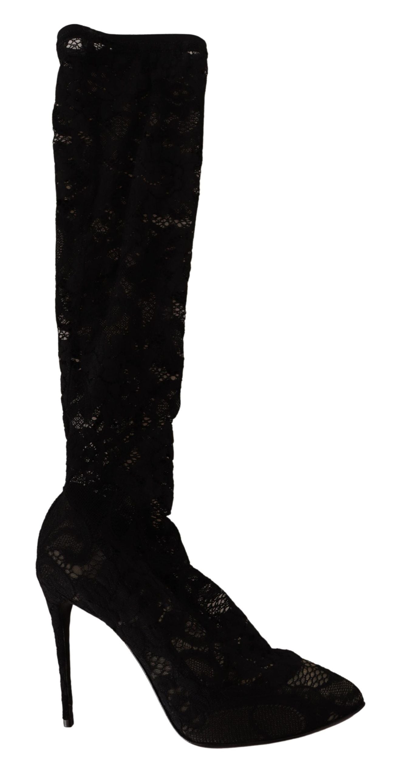 Schwarze Stretchsocken Taormina Schnürstiefel Schuhe