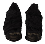 Schwarze Stretchsocken Taormina Schnürstiefel Schuhe