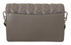 Crossbody-Tasche aus hellgrauem Leder