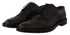 Violette Oxford-Wingtip-Schuhe aus Leder