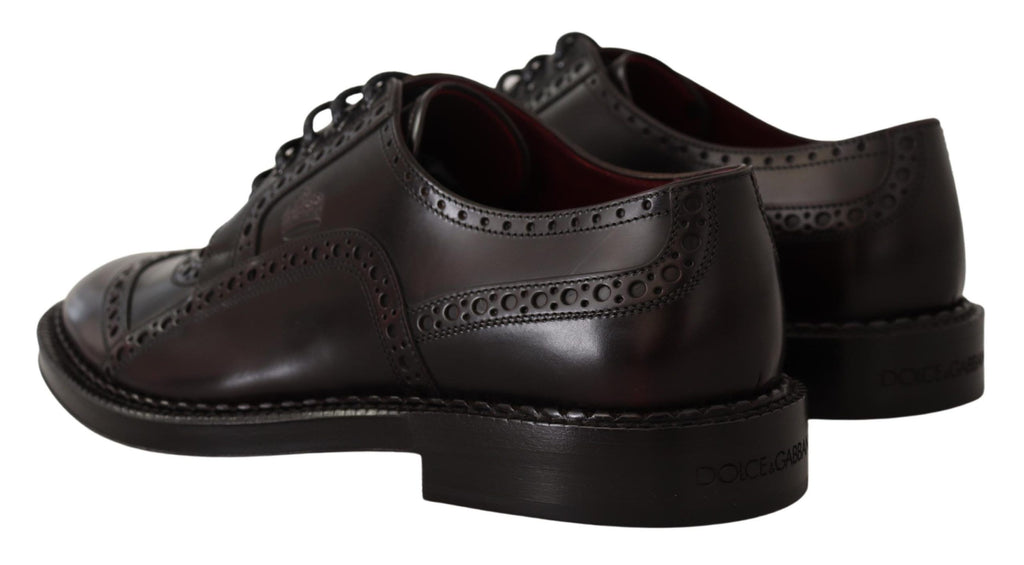 Violette Oxford-Wingtip-Schuhe aus Leder
