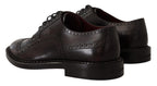 Violette Oxford-Wingtip-Schuhe aus Leder