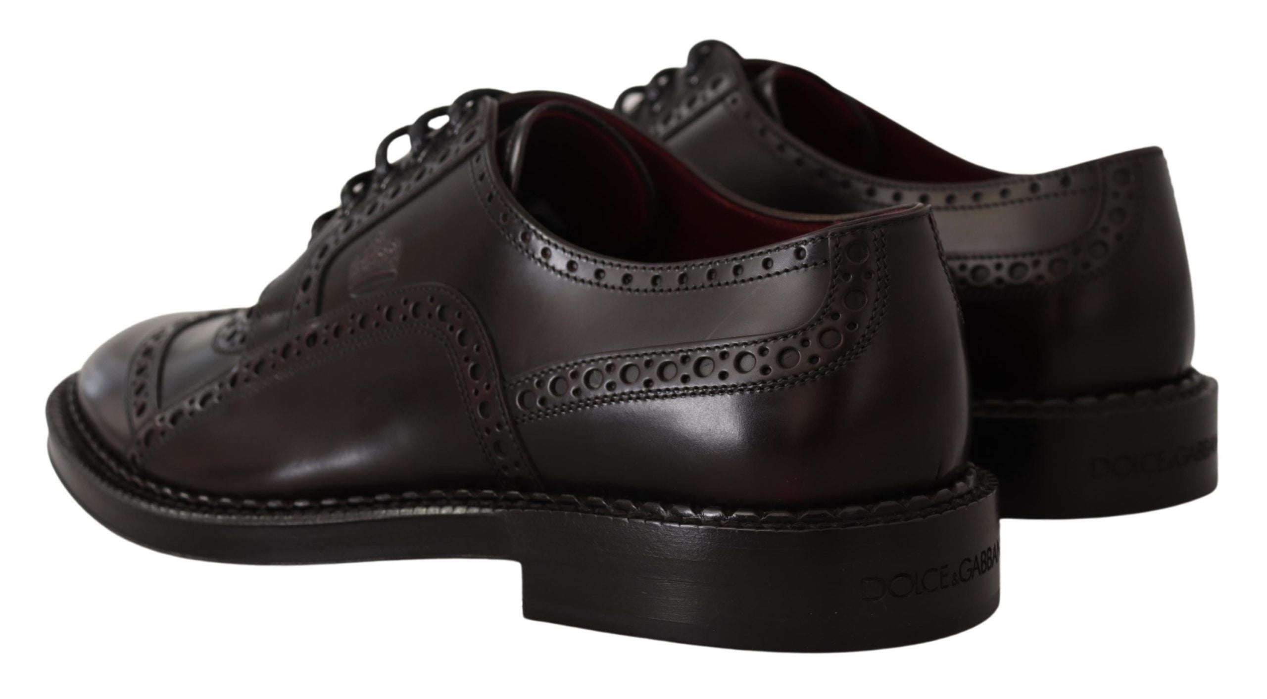 Violette Oxford-Wingtip-Schuhe aus Leder