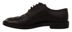 Violette Oxford-Wingtip-Schuhe aus Leder