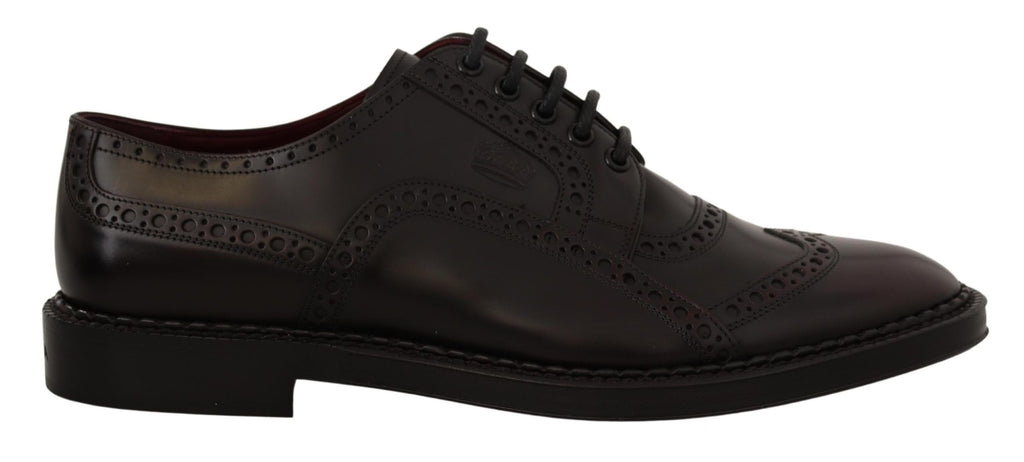 Violette Oxford-Wingtip-Schuhe aus Leder