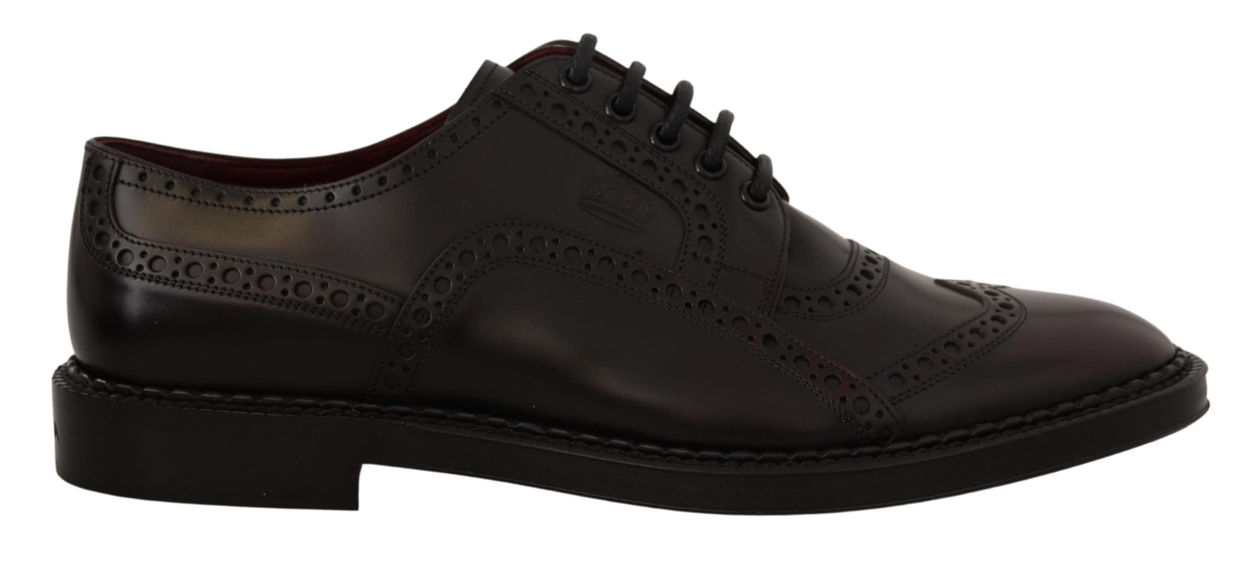 Violette Oxford-Wingtip-Schuhe aus Leder