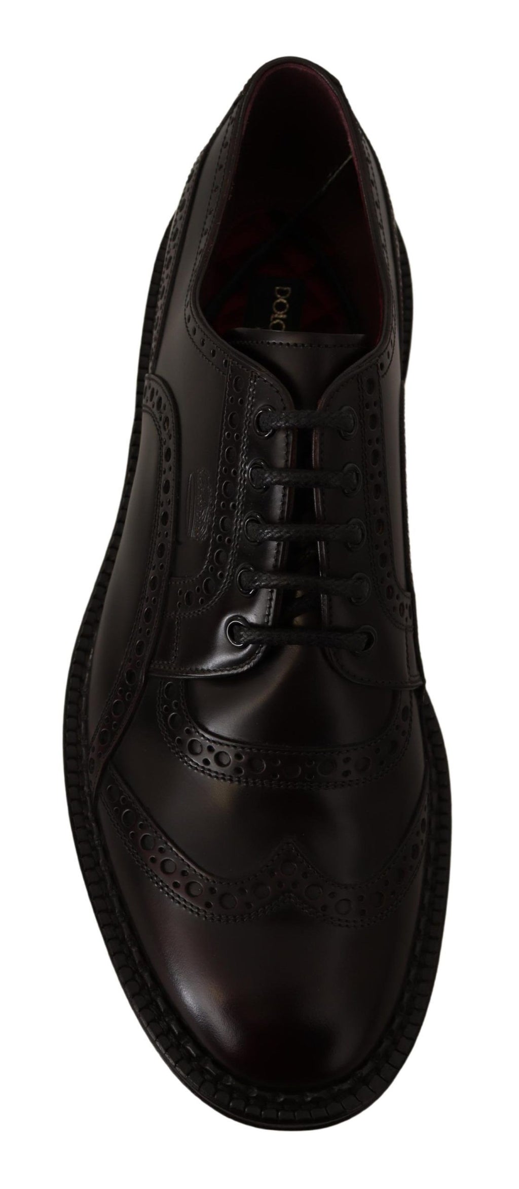 Violette Oxford-Wingtip-Schuhe aus Leder