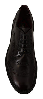 Violette Oxford-Wingtip-Schuhe aus Leder