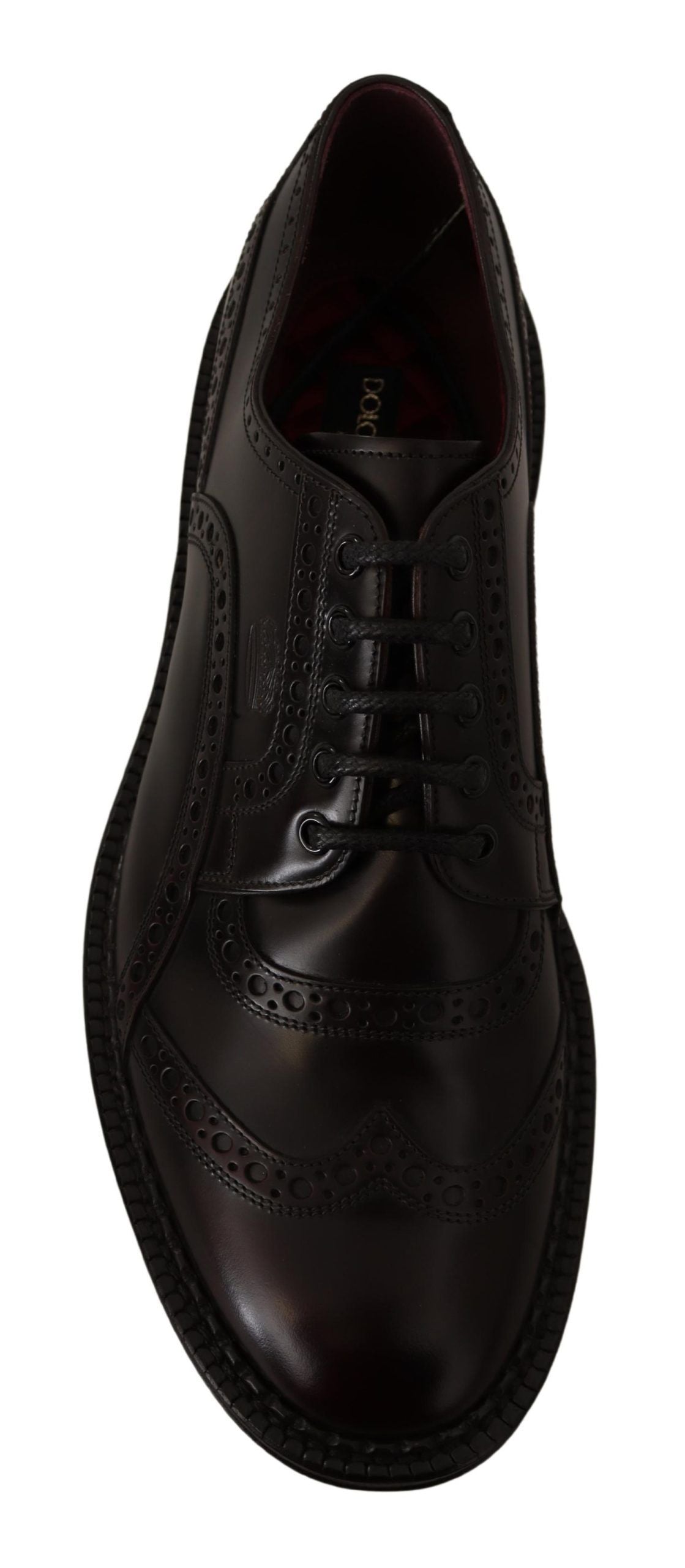 Violette Oxford-Wingtip-Schuhe aus Leder