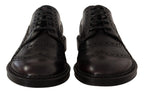 Violette Oxford-Wingtip-Schuhe aus Leder