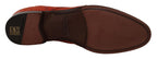 Orange Exotic Leather Dress Derby Schuhe