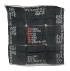 Dunkelgrauer Wollschal mit Logoprint