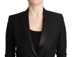 Black Long Sleeves Double Breasted Jacket