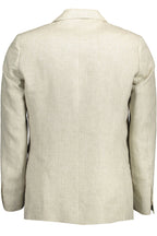 Beige Linen Blazer Jacket