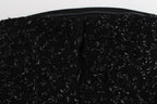 Black Strapless Embellished Pencil Dress
