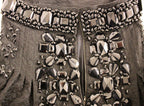 Black Crystal Handmade Above Knee Skirt