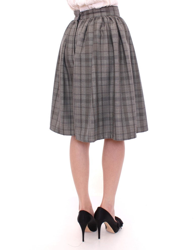 Grauer karierter Rockshorts aus Wolle