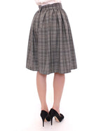 Grauer karierter Rockshorts aus Wolle