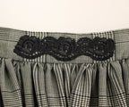 Grauer karierter Rockshorts aus Wolle