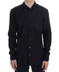 Lila gestreiftes Baumwoll Pyjama Lounge Shirt