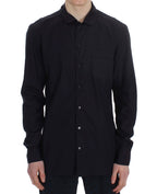 Lila gestreiftes Baumwoll Pyjama Lounge Shirt