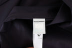 Lila gestreiftes Baumwoll Pyjama Lounge Shirt
