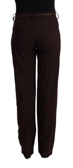 Black High Waist Straight Formal Pants