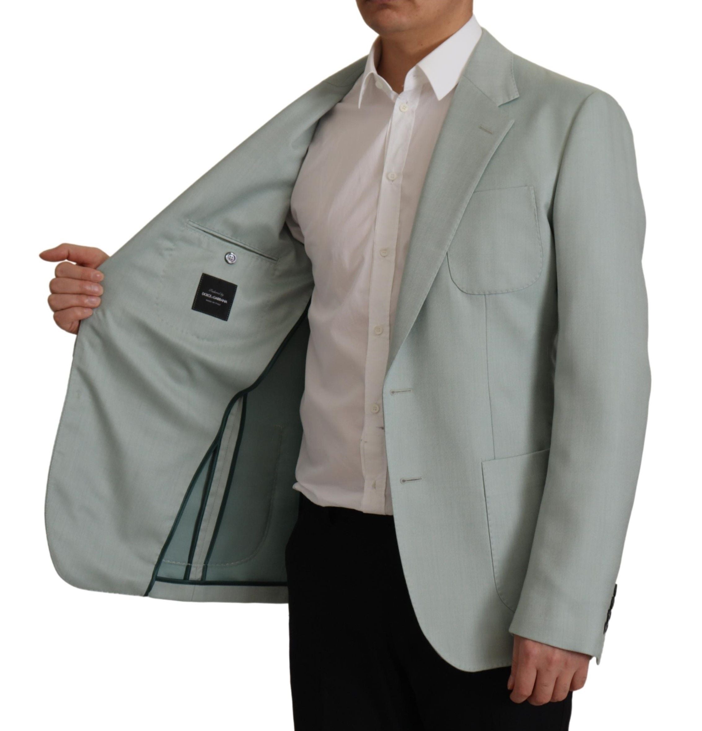 Hellgrüner Kaschmir-Seiden-Blazer