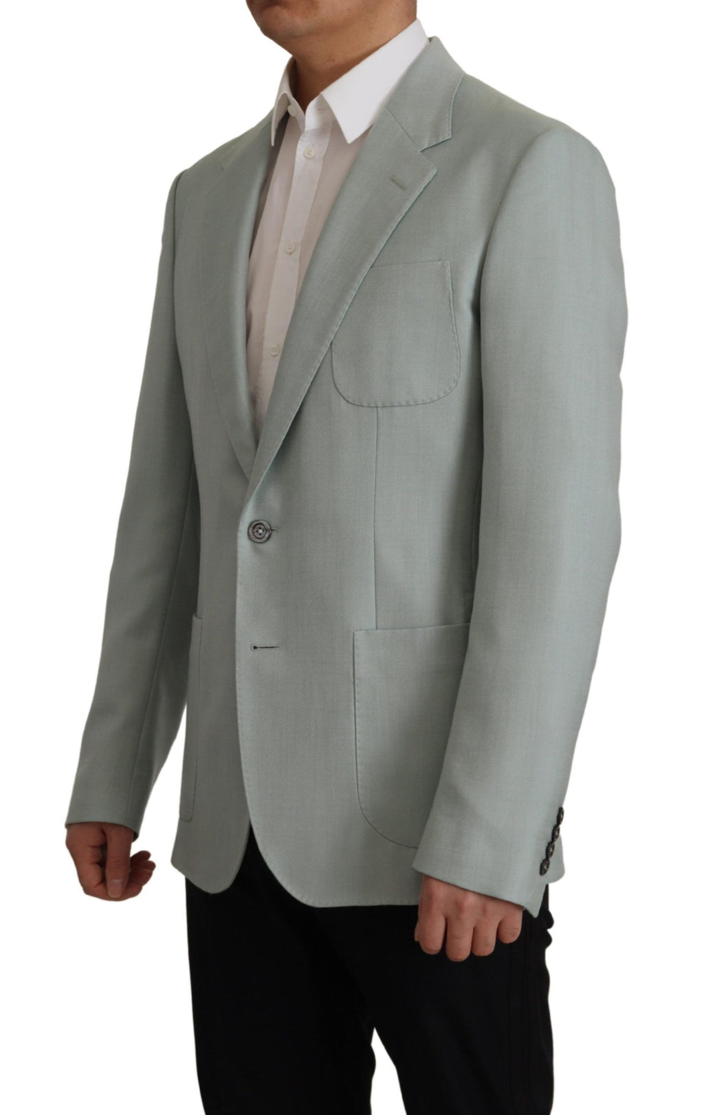 Hellgrüner Kaschmir-Seiden-Blazer