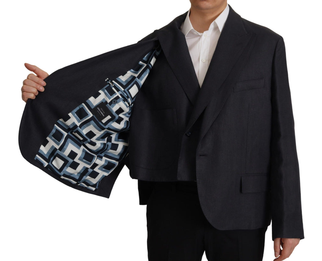Herren Sakko aus Leinen in Blau