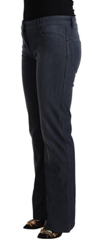 Dark Blue Cotton Straight Denim Jeans