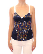 Blaues Tanktop mit Segler-Motiv