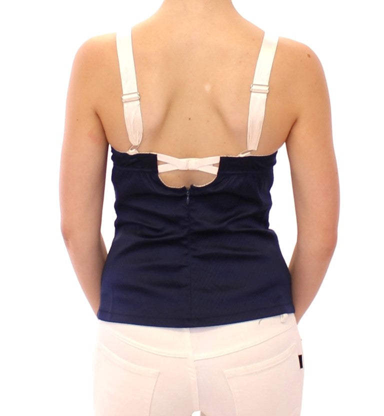 Blaues Tanktop mit Segler-Motiv