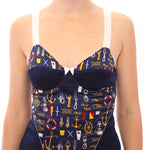 Blaues Tanktop mit Segler-Motiv