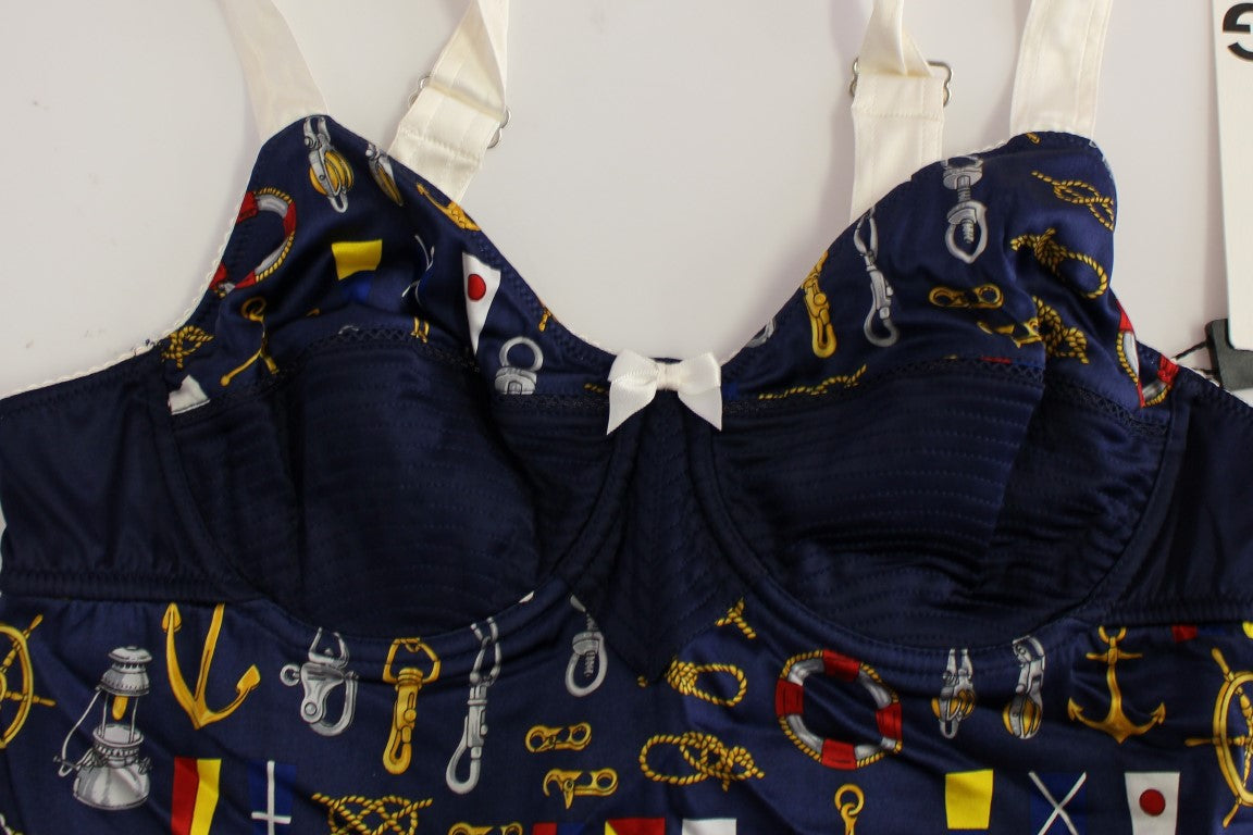 Blaues Tanktop mit Segler-Motiv
