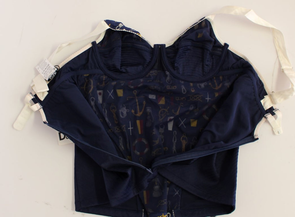 Blaues Tanktop mit Segler-Motiv