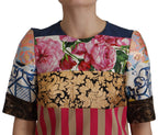 Mehrfarbiges Patchwork-Blumen-Scheiden-Jacquard-Minikleid