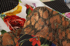 Mehrfarbiges Patchwork-Blumen-Scheiden-Jacquard-Minikleid