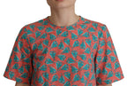 Baumwoll-T-Shirt mit Pink Sail Boat Print