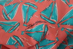 Baumwoll-T-Shirt mit Pink Sail Boat Print