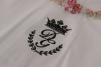 Weißes DG Crown T-Shirt mit floralen Pailletten