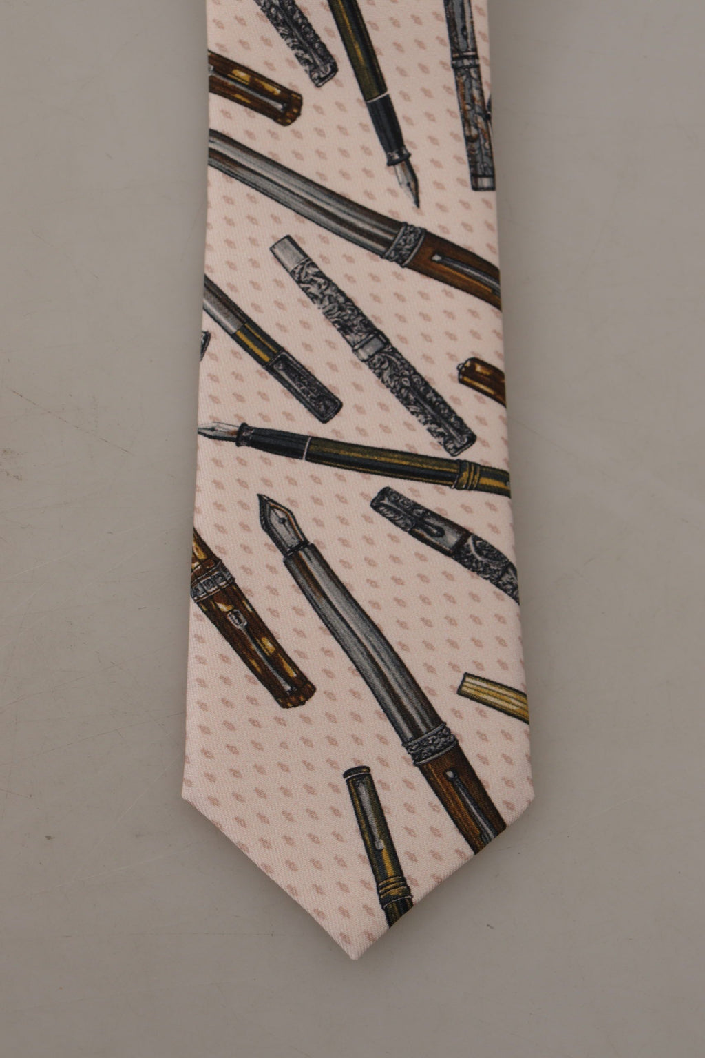 Rosa Stifte Punkte Druck 100% Seide Verstellbares Hals-Accessoire-Schleife