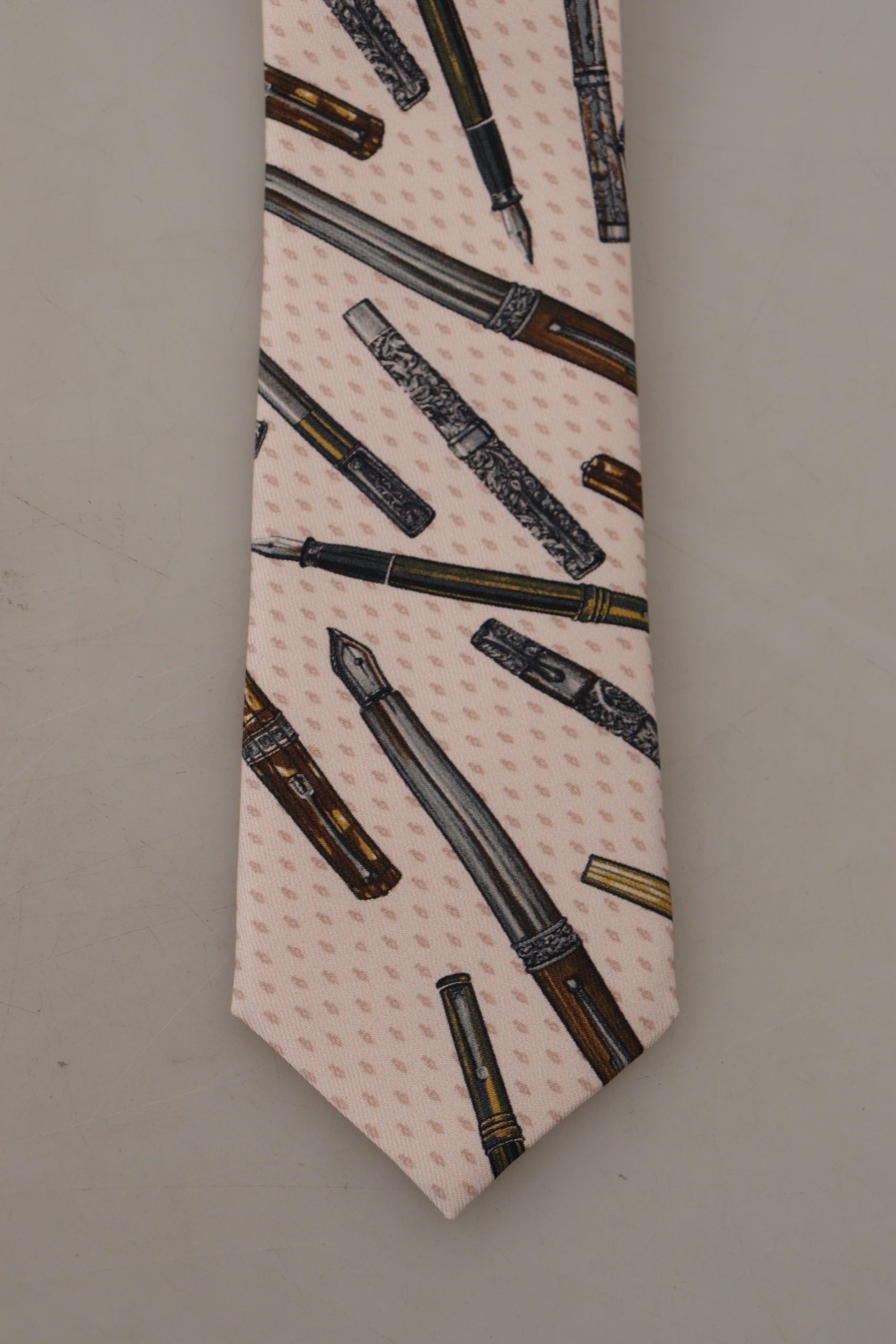Rosa Stifte Punkte Druck 100% Seide Verstellbares Hals-Accessoire-Schleife