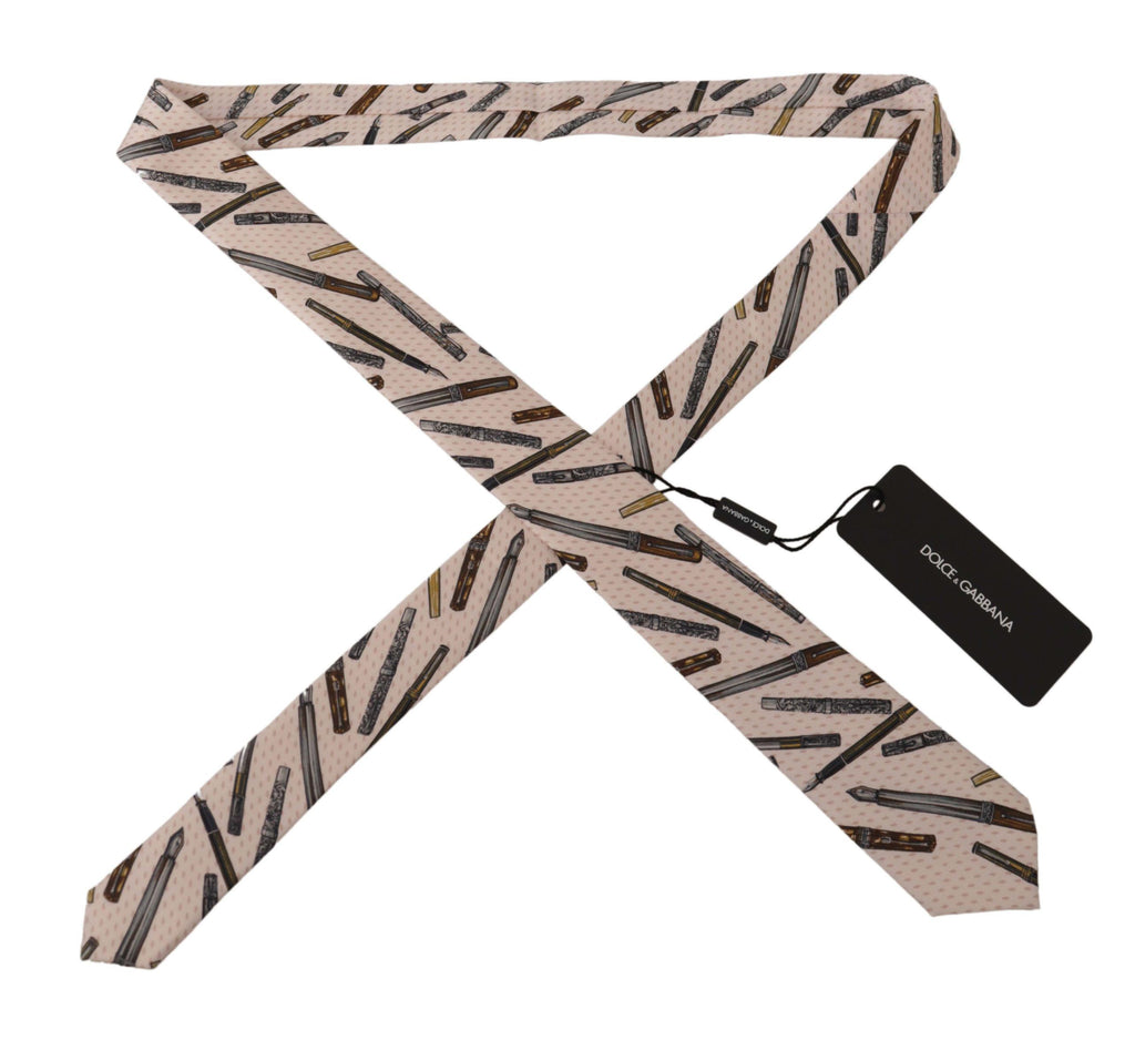 Rosa Stifte Punkte Druck 100% Seide Verstellbares Hals-Accessoire-Schleife